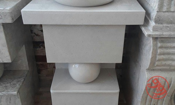روشوئی گوی مرمر آنتیک سنگ خشتی